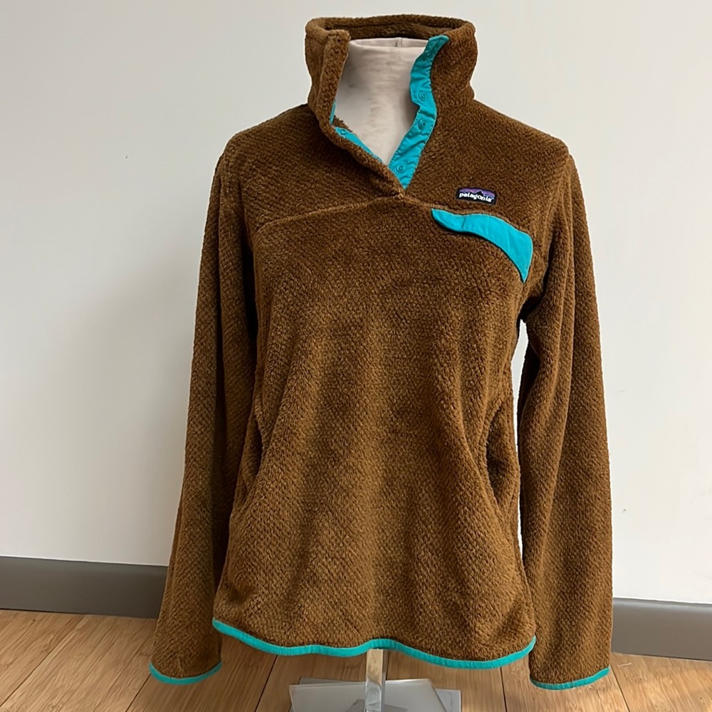 Patagonia Los Gatos Snap-T fleece pullover brown & teal